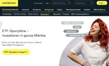 comdirect ETF-Sparplan Startseite