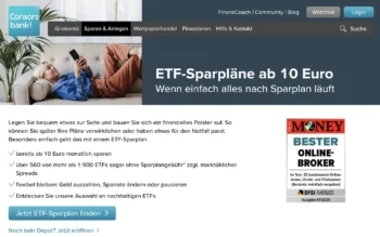 Consorsbank ETF-Sparplan Startseite