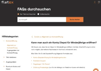 Flatex Junior Depot Startseite