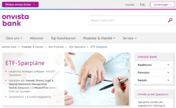 onvista ETF-Sparplan Startseite